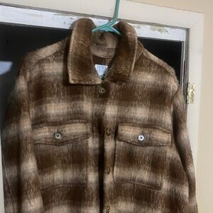 Women’s Brown Plaid Jacket